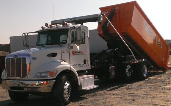 Next Day Dumpsters truck