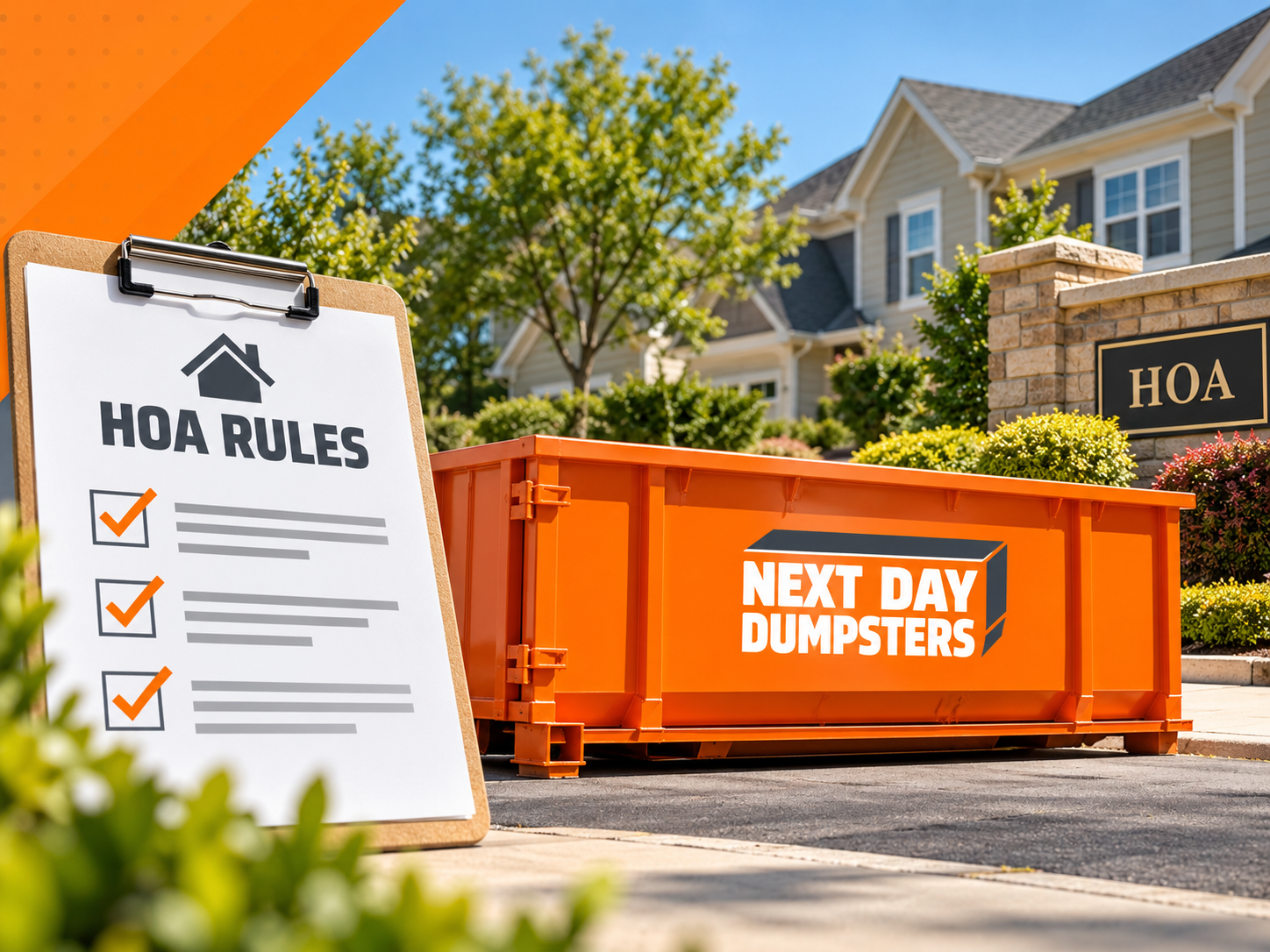 dumpster HOA rules
